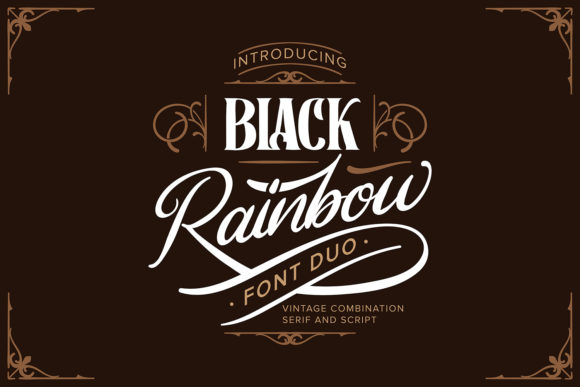 Black Rainbow: A Modern Duo Font for Small Business Branding