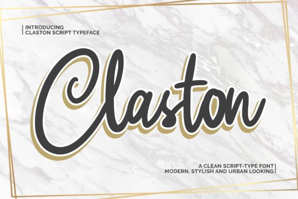 Claston: A Charming Script Font for Editorial Design